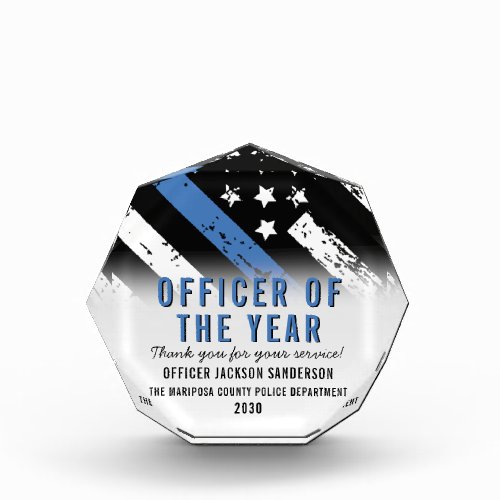 Police Employee of the Year Law Enforcement Acrylic Award