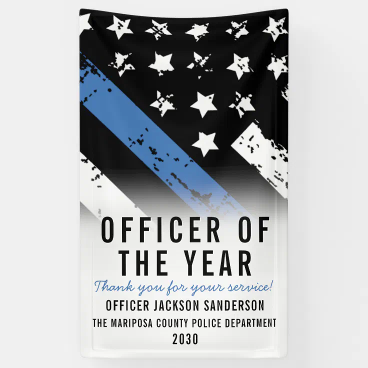 Police Employee of the Year Law Enforcement Banner | Zazzle