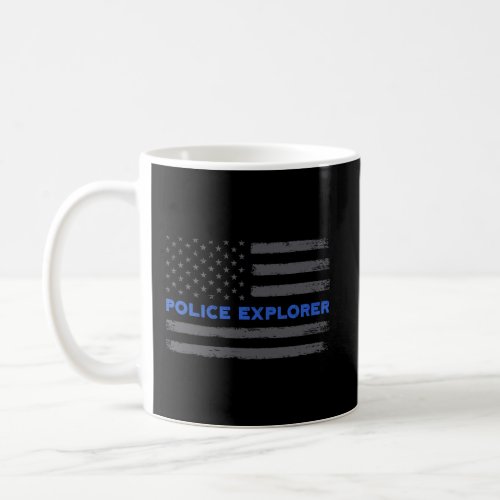 Police Explorer American Flag Gift For Academy Gra Coffee Mug