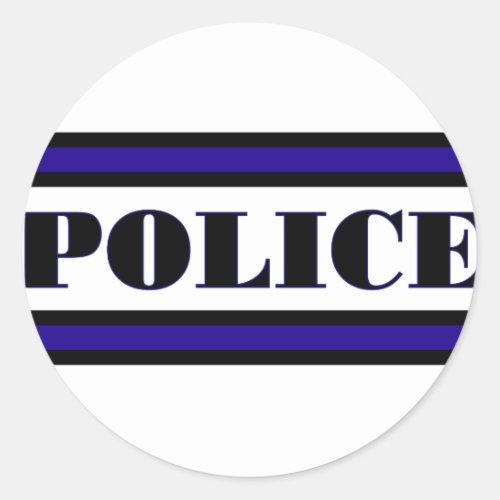 Police Family Classic Round Sticker