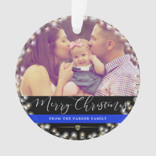 Police Family Custom Photo Ornament