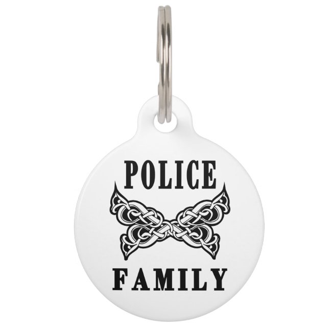Police Family Tattoos Pet Name Tag (Front)