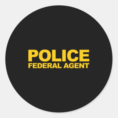 Police Federal Agent Classic Round Sticker