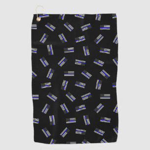 Police Flag Pattern Golf Towel