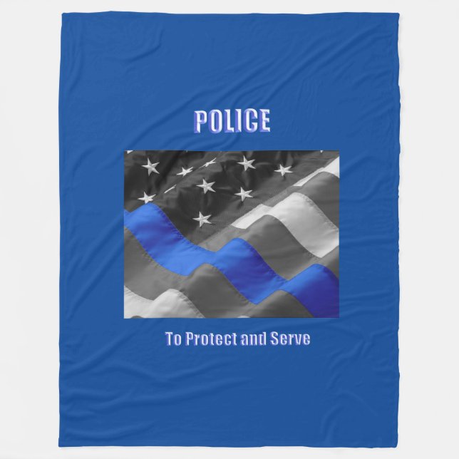 Police Fleece Blanket (Front)