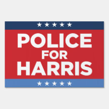 Police for Harris 24" x 36" yard sign