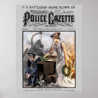 Police Gazette poster Maine