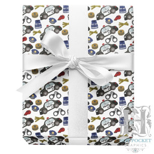 Police Gift Wrapping Paper
