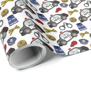 Police Gift Wrapping Paper