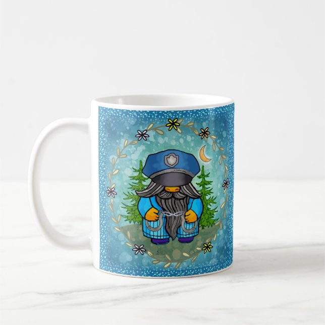 Police gnome  coffee mug (Left)