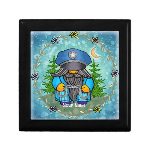 Police Gnome custom name  Gift Box