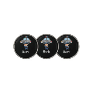 Police golfer golf ball marker