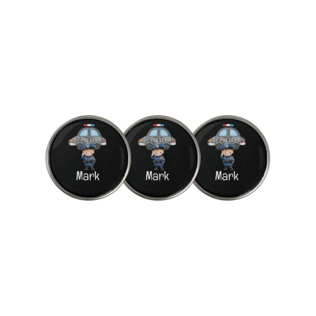 Police golfer  golf ball marker (3 Up)