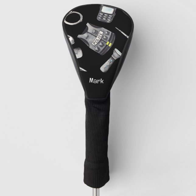 Police golfer  golf head cover (Front)