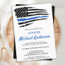 Police Graduation Academy Thin Blue Line Party Invitation