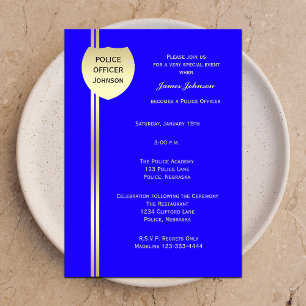 Police Graduation Invitations Police Badge