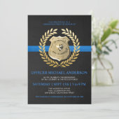 Police Graduation Invitations | Police Badge (Standing Front)