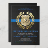 Police Graduation Invitations | Police Badge (Front/Back)
