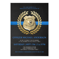 Police Graduation Invitations | Police Badge