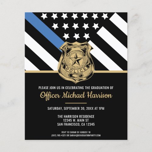 Police Graduation Law Enforcement Invitation Flyer