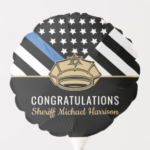 Police Graduation Party Blue Line Law Enforcement Balloon