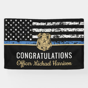 Police Graduation Party Law Enforcement Officer Banner