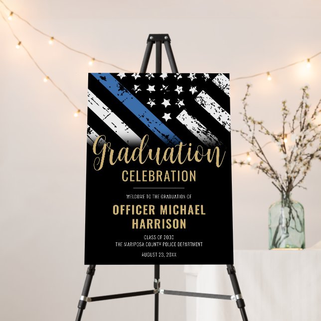 Police Graduation Party Law Enforcement Welcome Foam Board (In Situ (Stand))