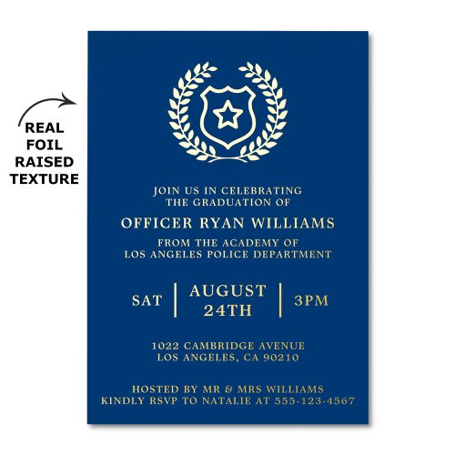 Police Graduation Party Navy Officer Badge