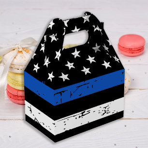 Police Graduation Party Thin Blue Line Favor Boxes