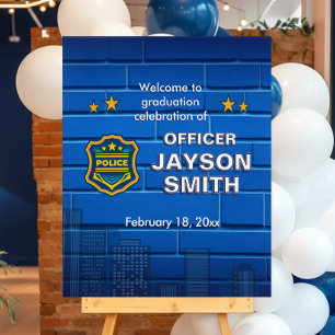 Police Graduation Party Welcome Sign