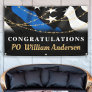 Police Graduation Personalize Thin Blue Line Party Banner