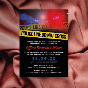 Police Graduation Retirement Party Invitation