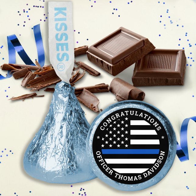 Police Graduation Retirement Party Personalized  Hershey®'s Kisses® (Creator Uploaded)