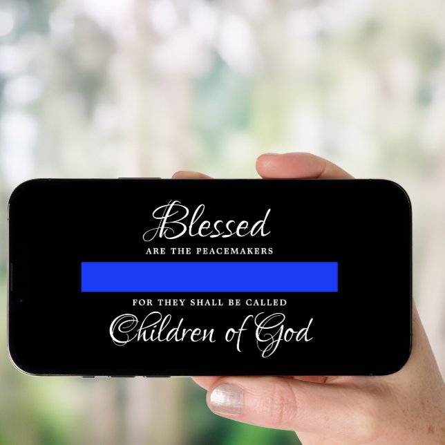Police Graduation Thin Blue Line Party Invitation (Front Digital)