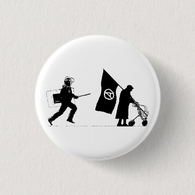 Police & Granny Pinback Button (Front)