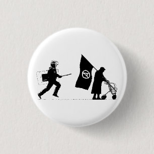 Police & Granny Pinback Button