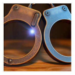 Police handcuffs acrylic print