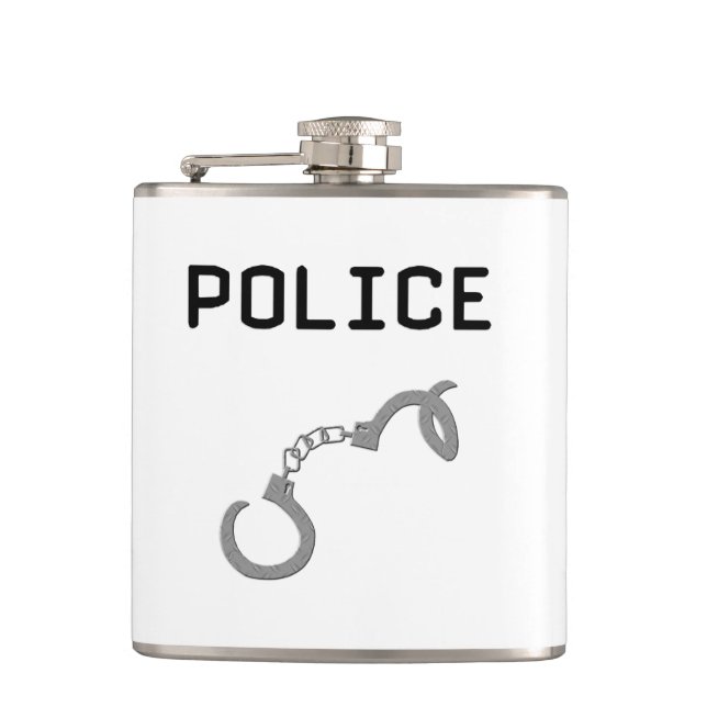 Police Handcuffs Hip Flask (Front)