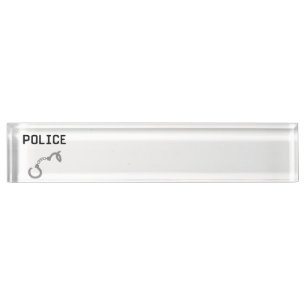 Police Handcuffs Name Plate