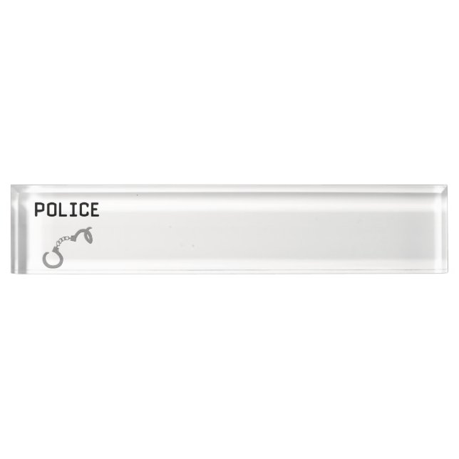 Police Handcuffs Name Plate (Front)