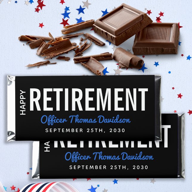 Police Happy Retirement Thin Blue Line Party  Hers Hershey Bar Favors (Creator Uploaded)