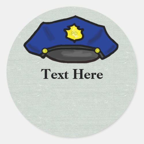 Police Hat Cop Cap Stickers Name Tags