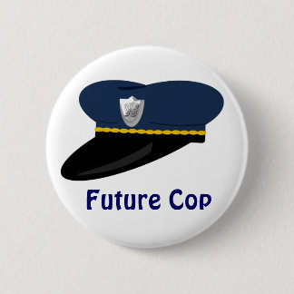 Police Hat Future Cop Theme Party Favor Pinback Button