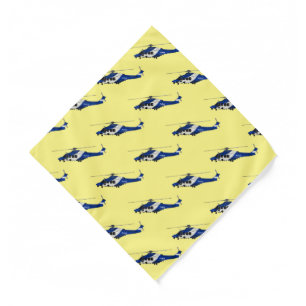 Police helicopter cartoon illustration bandana