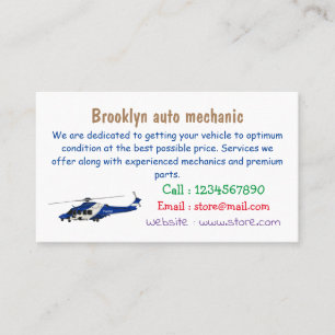 Police helicopter cartoon illustration business card
