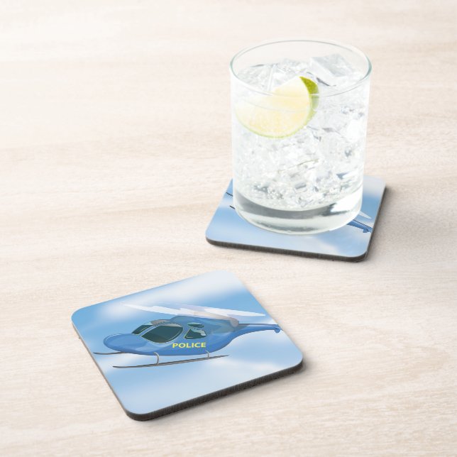 Police Helicopter Drink Coaster (Right Side)