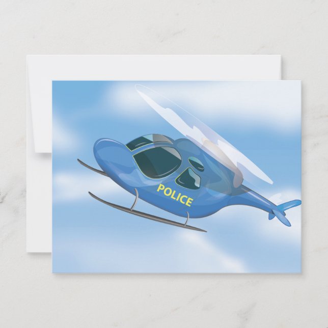 Police Helicopter Invitation (Front)