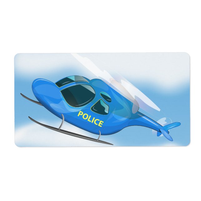 Police Helicopter Label (Front)