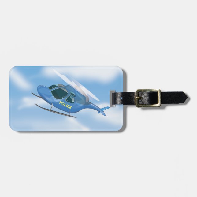 Police Helicopter Luggage Tag (Front Horizontal)