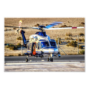 Police Helicopter Photo Print